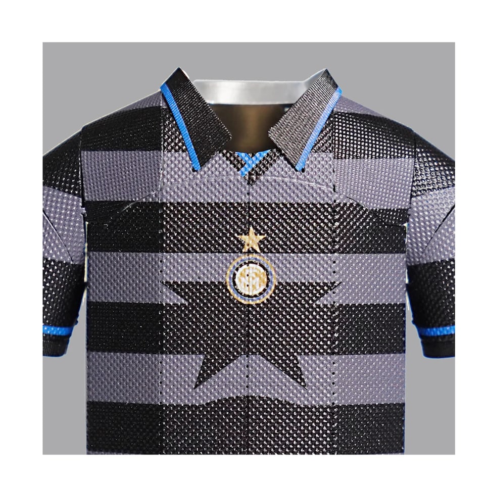 image 1 of RadStuff Metal Alloy Football Shirt - Retro Inter Milan Third Kit 1997/98