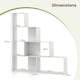 image 2 of COSTWAY 4 Tier Stepped Bookshelf Modern Ladder Bookcase 6 Storage Cubes White