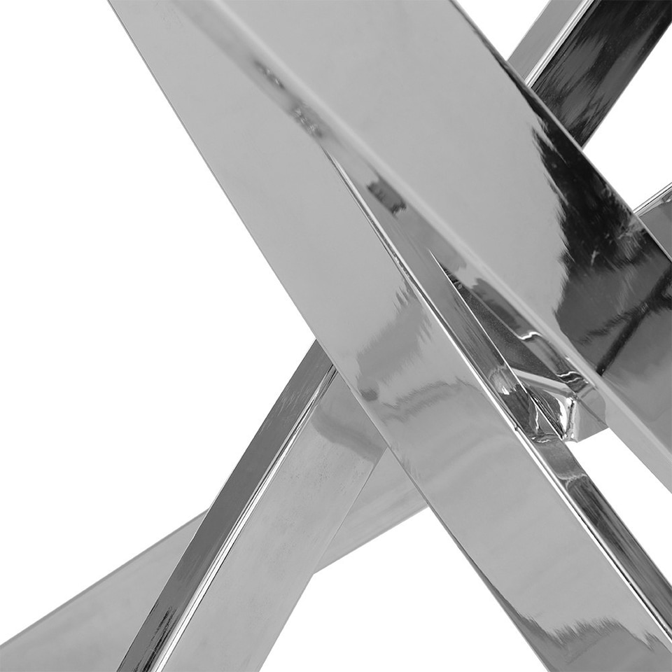image 1 of Living and Home Stylish Round Tempered Glass Coffee Table