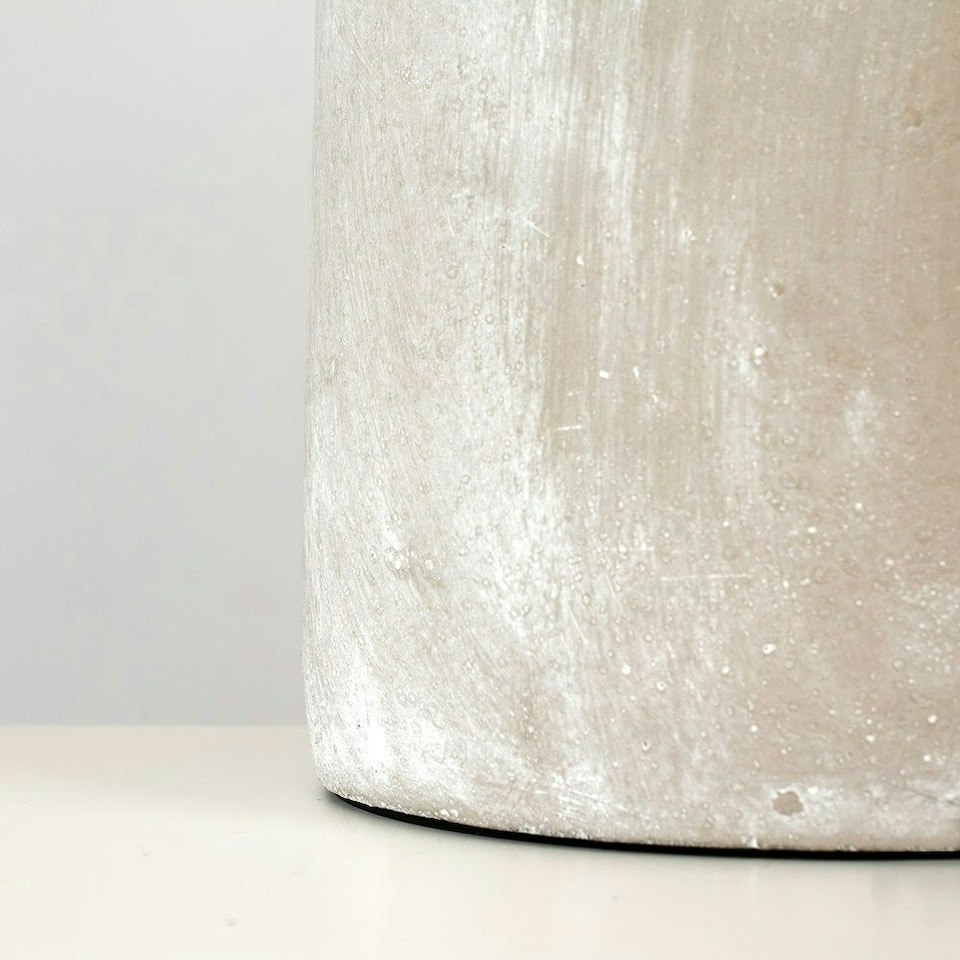 image 1 of ValueLights Modern Cement Effect Table Lamp With Grey Fabric Shade