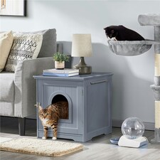 Yaheetech Cat Litter Box Enclosures Grey | One Size