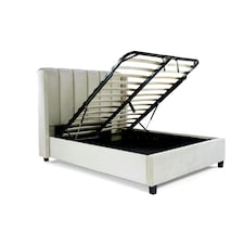 Aurora Warmstone Velvet Ottoman Bed And Super Ortho Orthopaedic Mattress King Size N/A