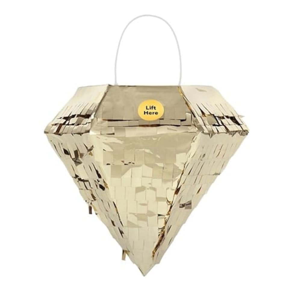 Gold Foil Diamond Mini Pinata Decoration 15cm