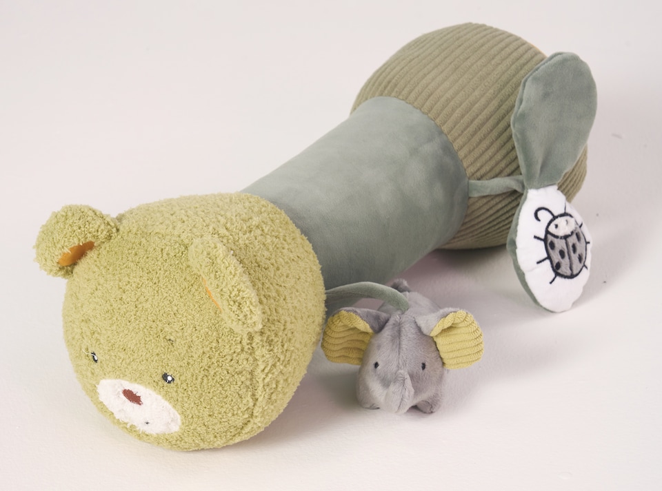 image 1 of MiniDream Tummy Time Roller - Jungle Green