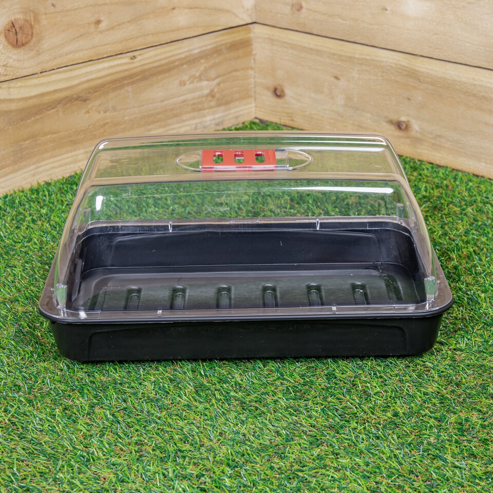 image 1 of 6 x 38cm Unheated Seed Starter Tray Grostart Midi Propagator Indoor Seedling Planter