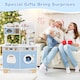 image 10 of COSTWAY Wooden Kids Kitchen Playset Pretend Play Kitchen With  Coffee Maker-Blue