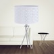 image 2 of Chrome Tripod Table Lamp with White Laser Cut Shade | Chrome | White | Large | 1