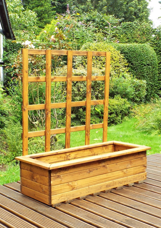 image 1 of Extra Large Kensington Planter - Wood - L49.5 x W109 x H72cm | Brown