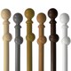 image 2 of Wooden Eyelet Curtain Pole, 360cm Grey