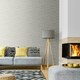 image 3 of Muriva Linen Textured Wallpaper - Grey - 10m x 53cm Grey