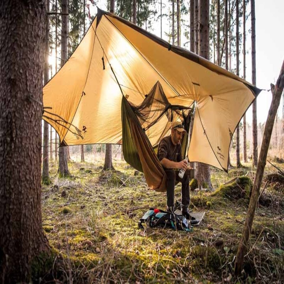 image 1 of Adventure Wing Tarp - Nylon - W150 x H255 cm Brown