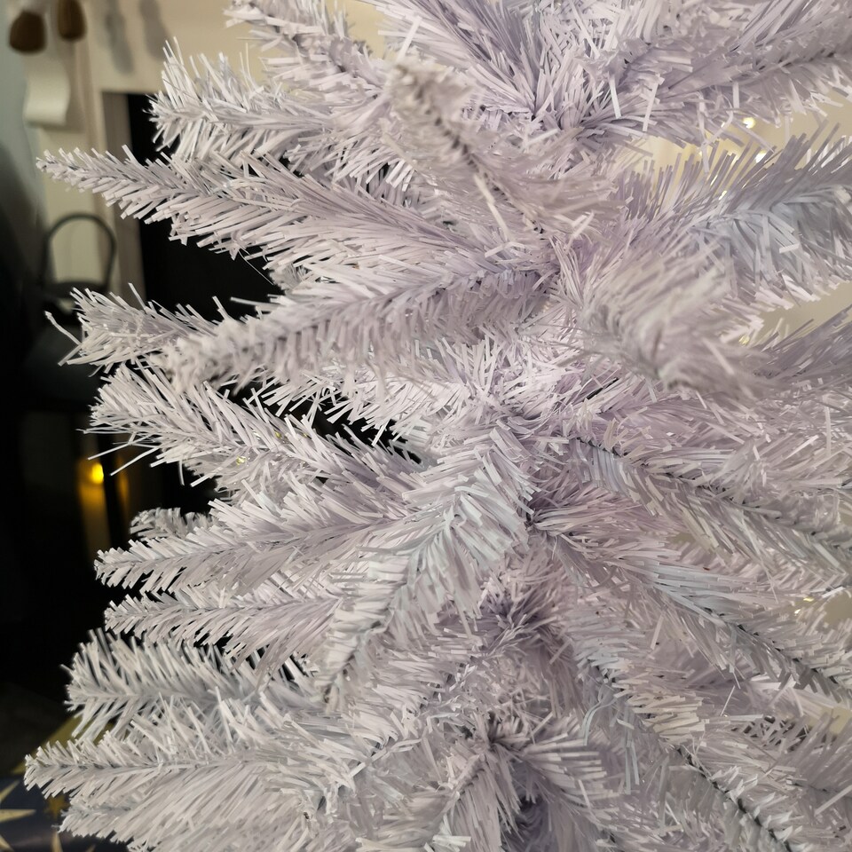 image 1 of 5ft (150cm) White Pencil Pine Christmas Tree with 236 Tips