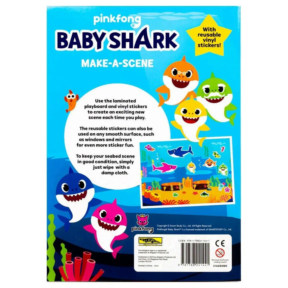 image 1 of Baby Shark Make A Scene Activity Book - Blue - One Size