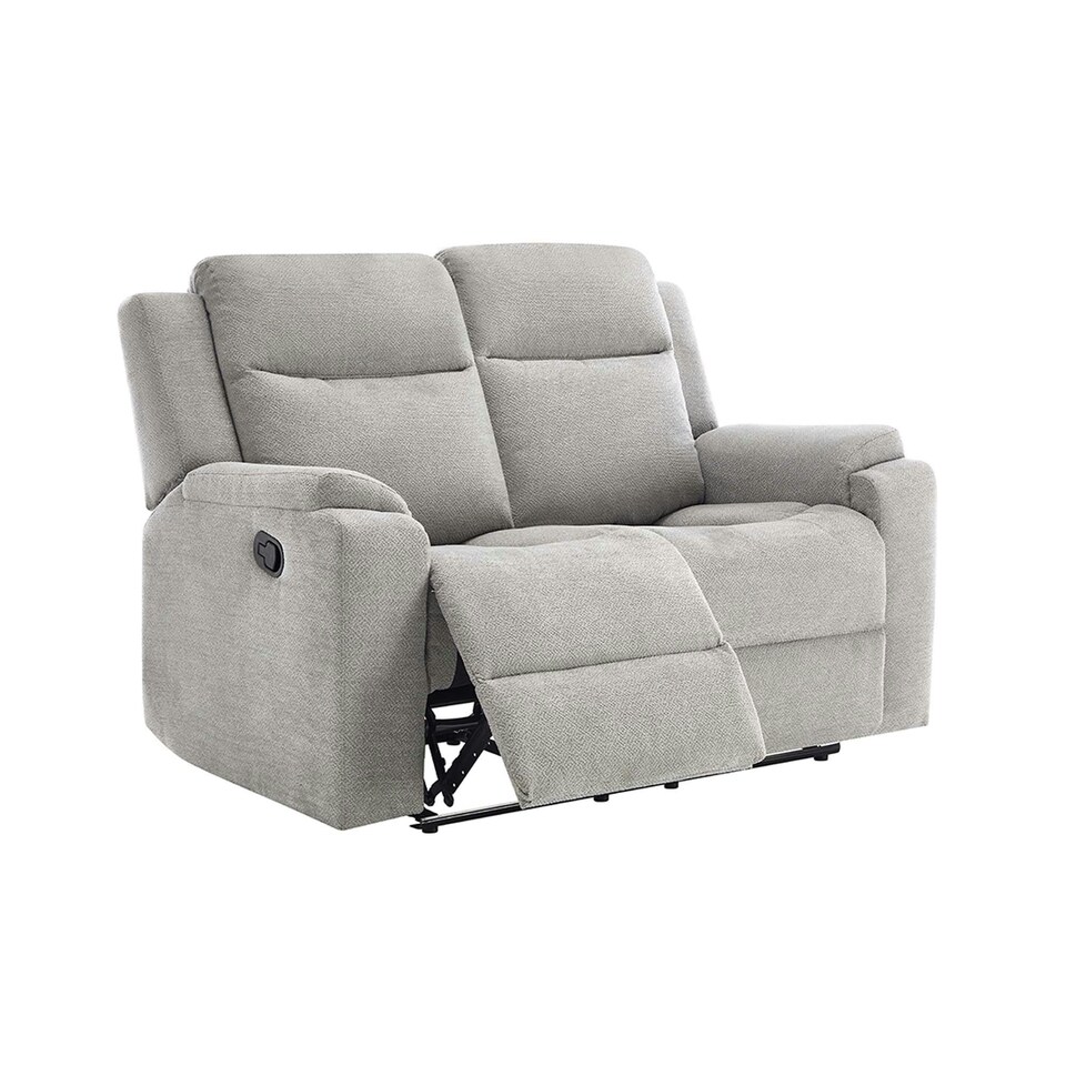 image 1 of Orka 2 Seater Manual Recliner Chenille Fabric Sofa Blue