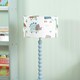 image 2 of ValueLights Bobbles Powder Blue Bobbin Table Lamp with Cartoon Dino Shade & LED Bulb