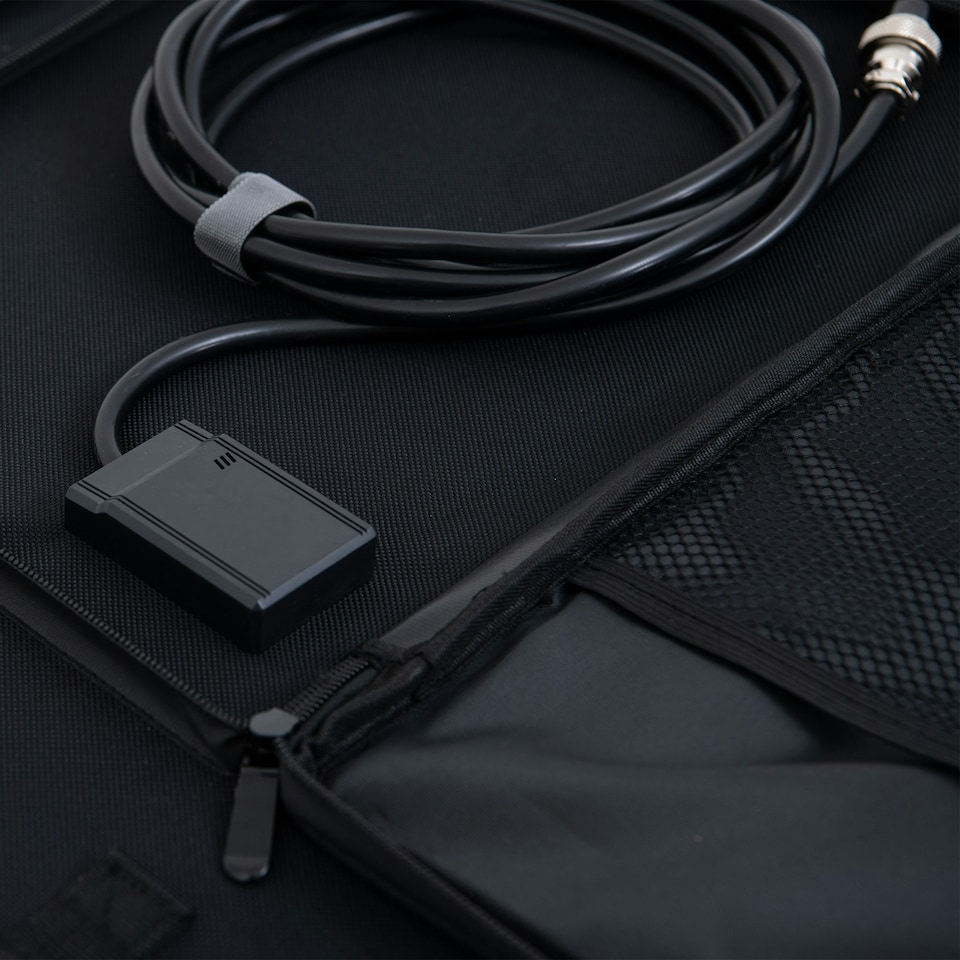 image 1 of Sunjoy Portable Solar Panel, 226W, Folding Design for IceCove Air Conditioner Black