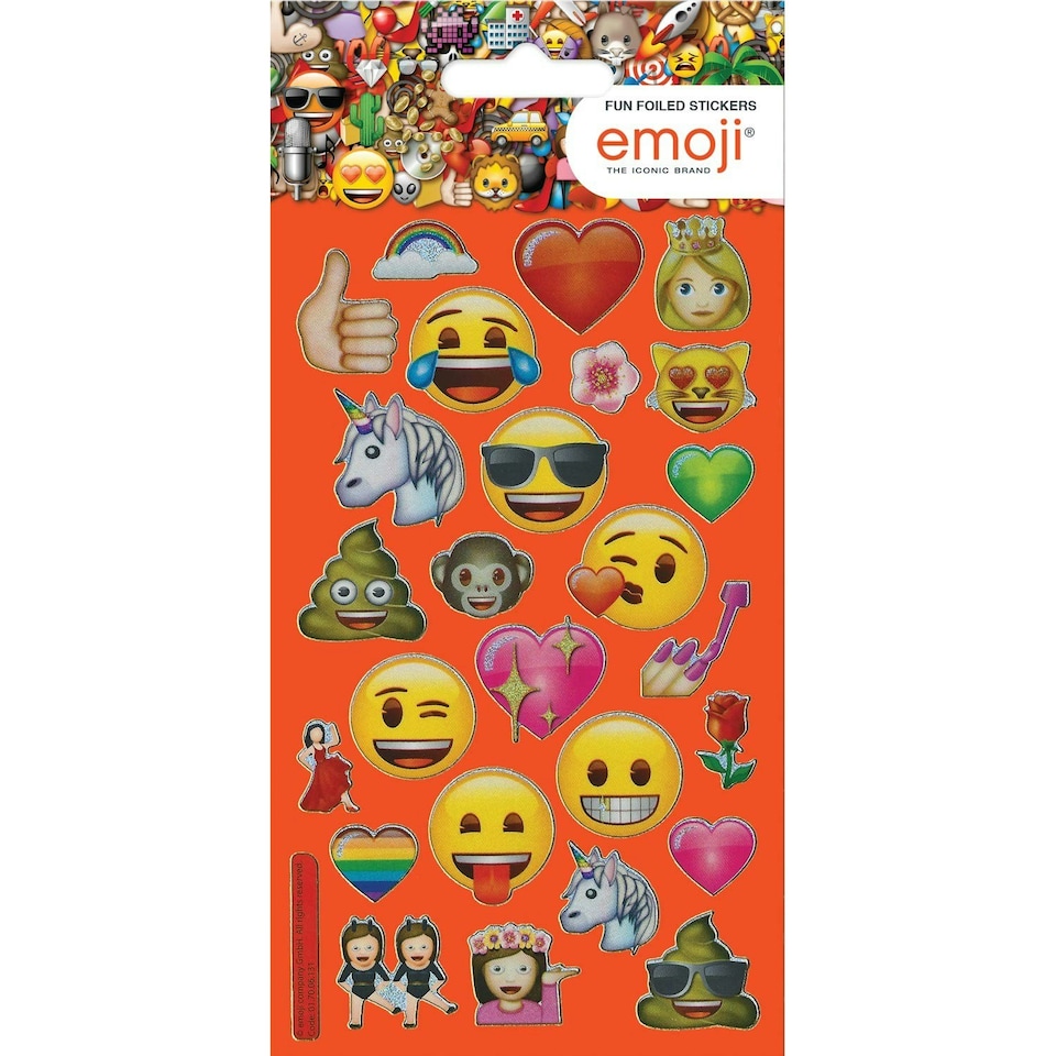 Emoji Foil Stickers - Multicoloured - One Size
