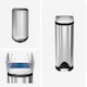 image 2 of Simplehuman 40L Slim Butterfly Recycling Kitchen Pedal Bin, Brushed Stainless Steel