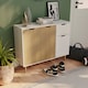image 1 of Vida Designs 3 Door 1 Drawer Sideboard Buffet Cabinet Storage, White & Oak | White | White & Oak | 1