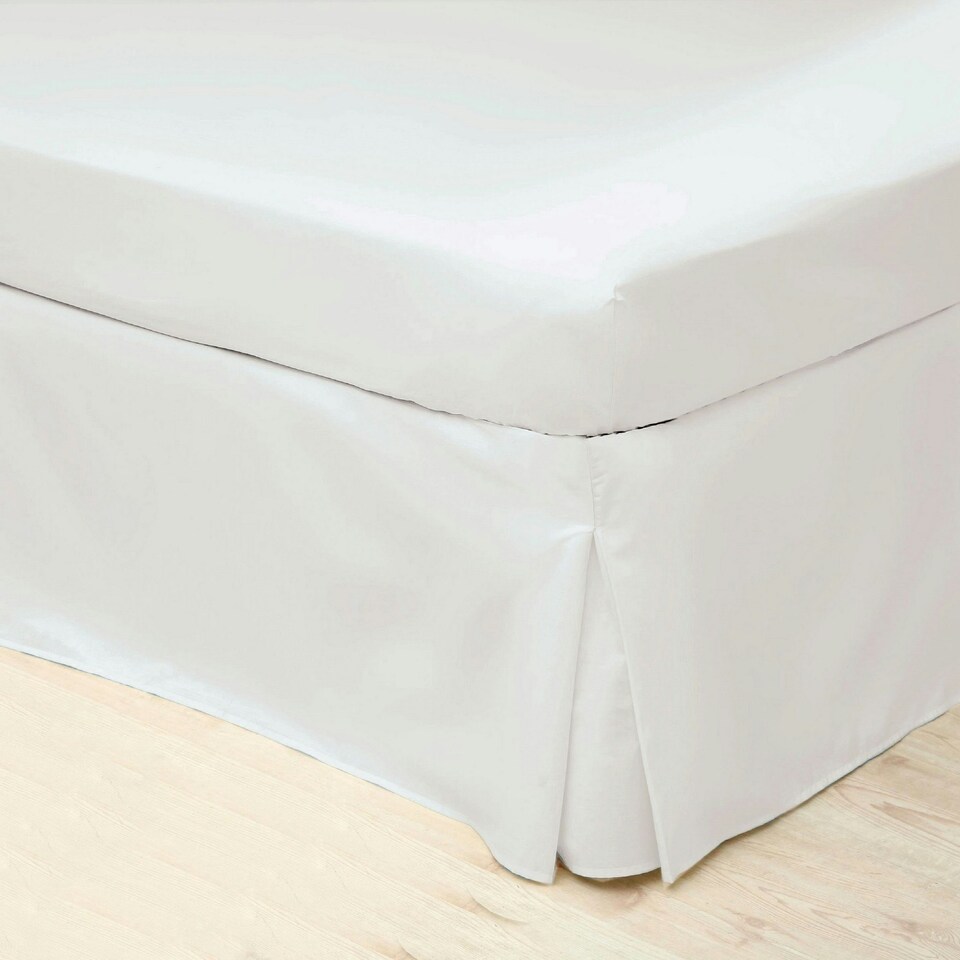 Belledorm Easycare Percale Platform Valance - White - Double