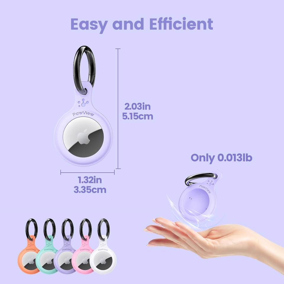 image 1 of AirTag Holder & Collar for Pets GPS Tag & App with Smart QR ID