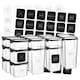 image 1 of Argon Tableware 16 Piece Food Storage Containers Set - 4 Sizes - Black
