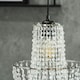image 3 of ValueLights Tegan Plastic - Acrylic Polished Silver Tiered Ceiling Pendant Droplets Shade