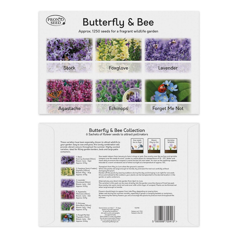 image 1 of Pronto Seed Flower Bumper Pack - 24 Varieties, Over 3,100 Flower Seeds for Beds, Pots and Baskets