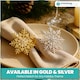 image 6 of 1pc Snowflake Napkin Rings, Napkin Holder with Diamante Rhinestone