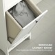 image 4 of HOMCOM Slim Bathroom Storage Unit with Tilt-Out Laundry Cabinet Drawer White White