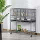 image 2 of Yaheetech 105 cm Tall Stackable and Divided Breeder Cage Black