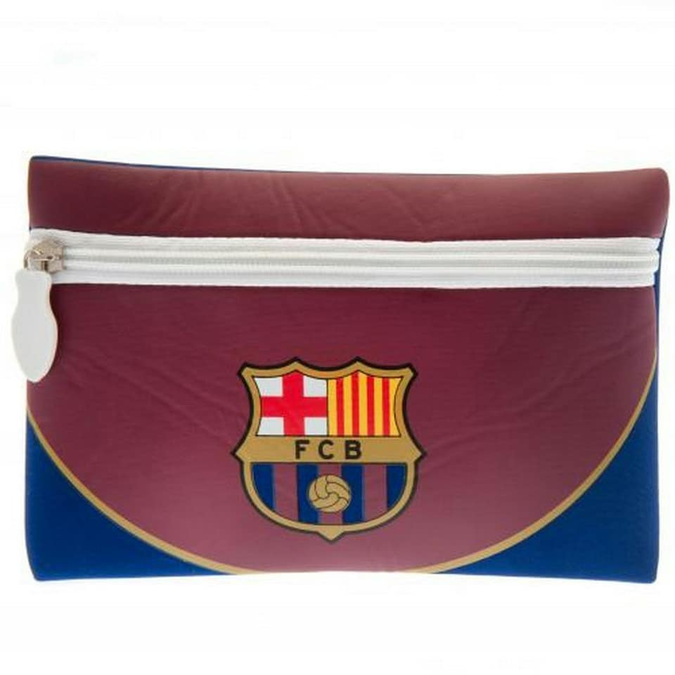 image 1 of FC Barcelona Crest Pencil Case - Maroon/Blue - One Size
