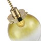 image 4 of Ombre Green and Clear Bubble Glass Pendant Lighting Shade with Gold Lamp Holder | Green | Green | 1