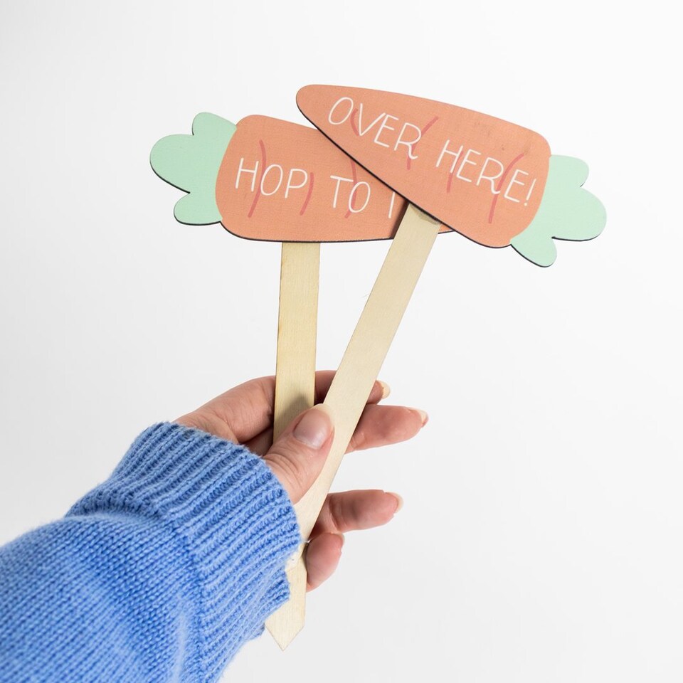 image 1 of Easter Egg Hunt Wooden Stakes - Pack of 6
