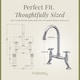 image 5 of Traditional Kitchen Bridge Sink Mixer Tap - Brushed Nickel | Silver | Brushed Nickel | 1
