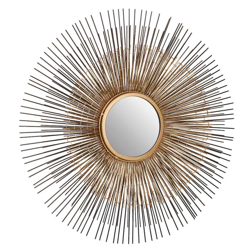 image 1 of Elegant Design Nickel And Bronze Finish Wall Mirror, Mid Century Hallway Mirror, Versatile Bedroom Mirror Multi