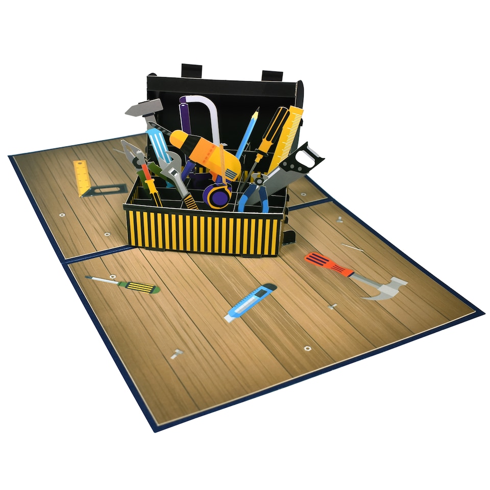 image 1 of Toolbox Design Father’s Day or Birthday 3D Pop Up Greeting Card