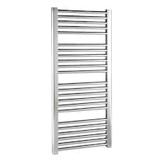 Heated Vertical Towel Rail Straight Rails 1096 BTU Chrome 1100x 500mm | Silver | Chrome | 1