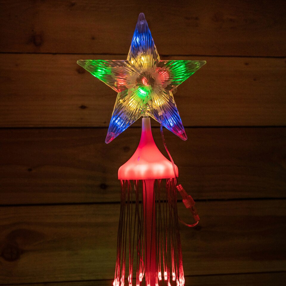 image 1 of 2.5m Light up Christmas Cone Tree with 320 Multi-Coloured LEDs and Timer Function