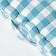 image 4 of Homescapes Blue Block Check Cotton Gingham Floor Cushion - 40 x 40 cm | Blue | 40 x 40 cm