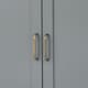image 4 of Teamson Home Wooden Bathroom Furniture Floor Cabinet Grey