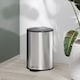 image 2 of HOMCOM 20 Litre Kitchen Bin, Stainless Steel Pedal Bin with Soft-close Lid, Fingerprint Proof Cylindrical Rubbish Bin with Foot Pedal and Removable Inner Bucket, Silver | Silver | 1