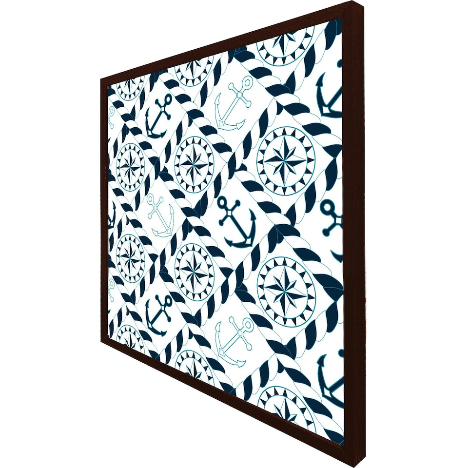 image 1 of Blue nautical elements (Picture Frame) Grey | S