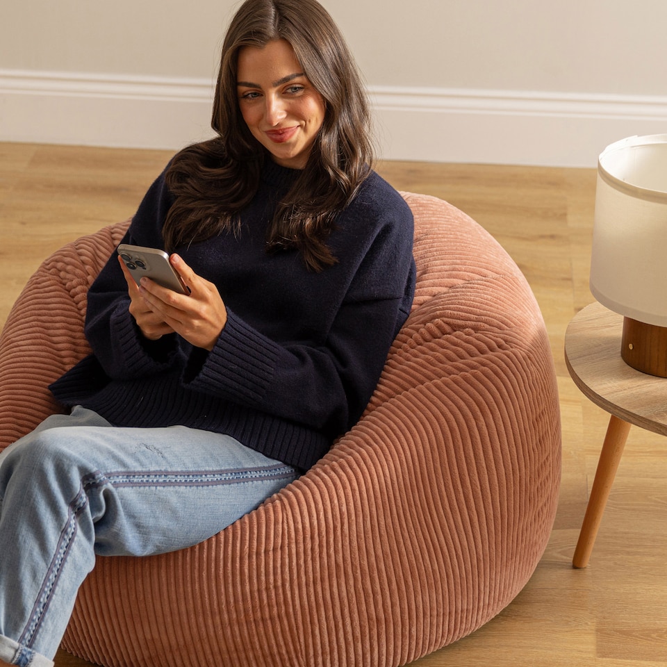 image 1 of icon Kingston Classic Beanbag Corduroy Dawn Pink Set of 2