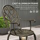 image 9 of Outsunny 3PCs Bistro Set,  Aluminium Garden Table and Chairs Bronze Tone