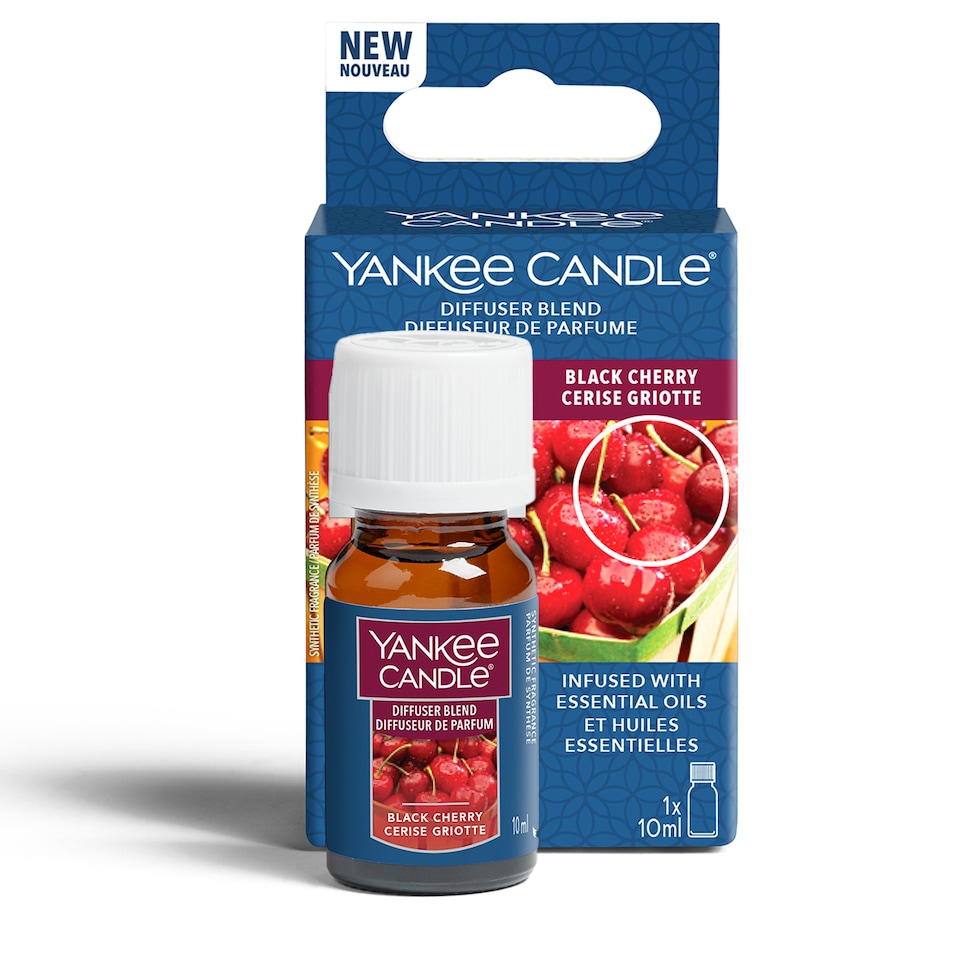image 1 of Yankee Candle Ultrasonic Aroma Diffuser Oil - Black Cherry 10ml Refill - Pack of 4