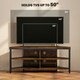 image 7 of HOMCOM 50" TV Stand Cabinet, TV Unit with Storage Shelves, Rustic Brown