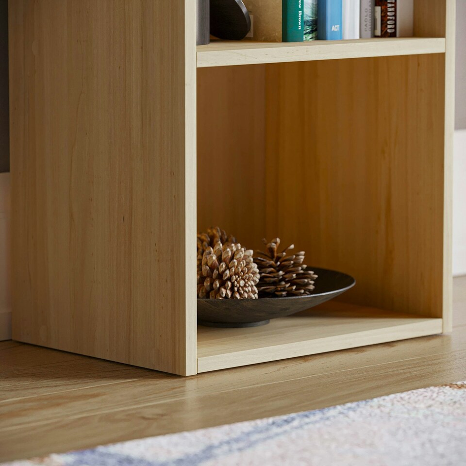image 1 of Vida Designs Oxford 3 Tier Cube Bookcase Display Storage, Oak
