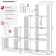 image 6 of Bookshelf Talisa - 10 shelving compartments in cube design White