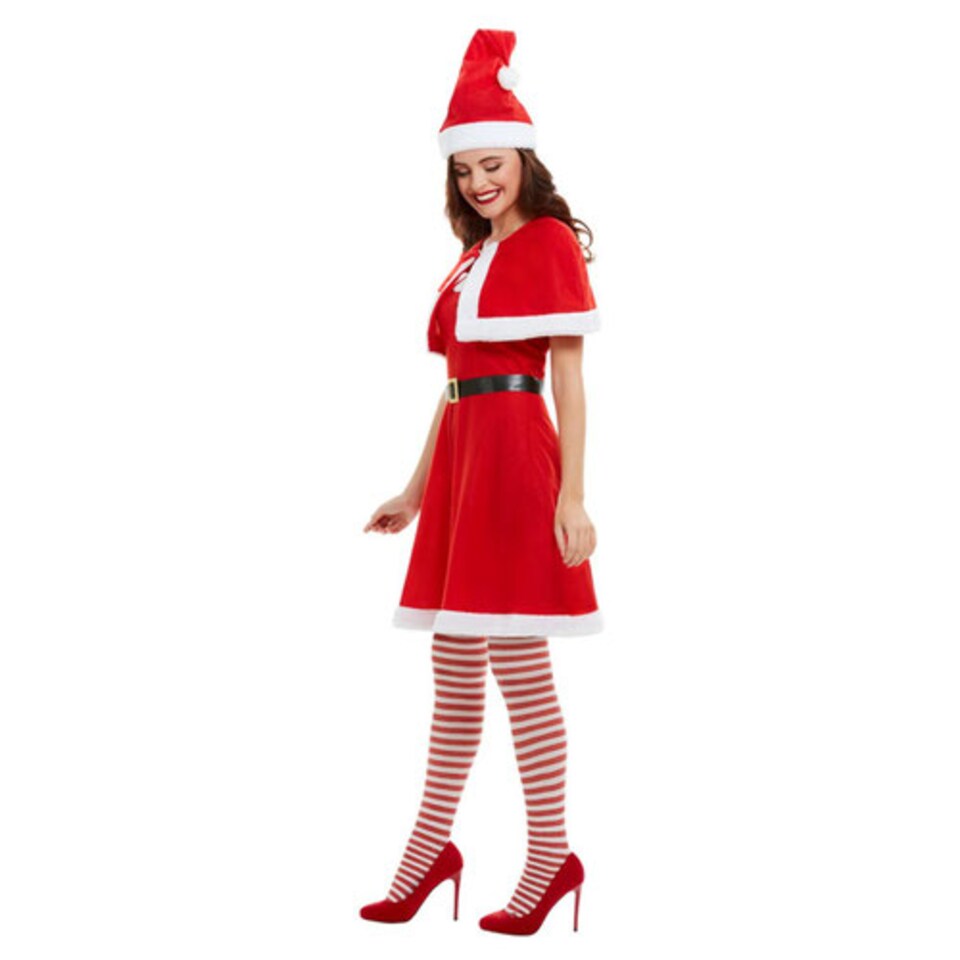 image 1 of Miss Santa Claus Christmas Fancy Dress Costume Ladies Small - UK 8-10
